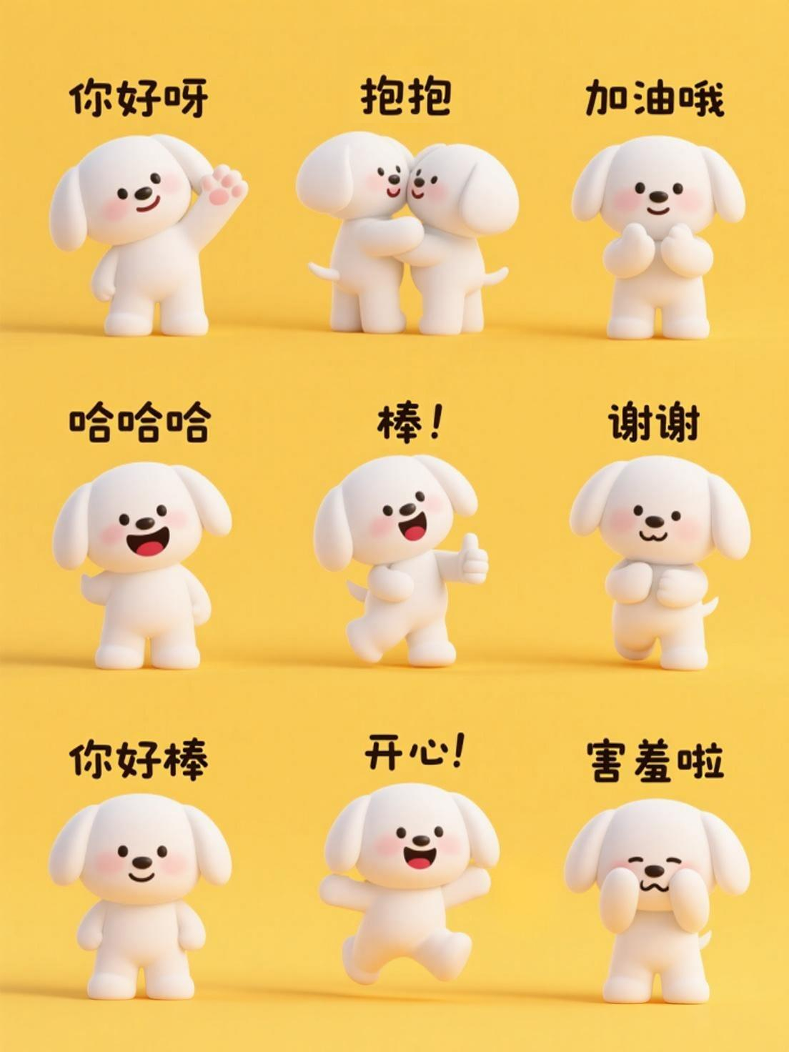 小狗表情包-平面设计解析
